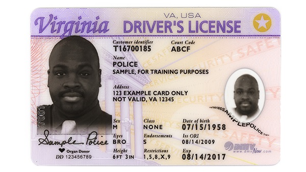 Licencia de conducir en Virginia